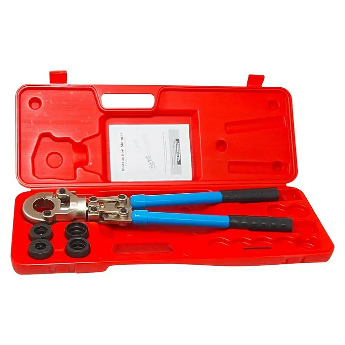 Handpresszangen-Set G Kontur - Passend für: Geberit Mepla Verbindungssystem, Verbundrohre Ø 16 mm, Verbundrohre Ø 20 mm, Verbundrohre Ø 26 mm, Verbundrohre Ø 32 mm - Diagonale Ansicht