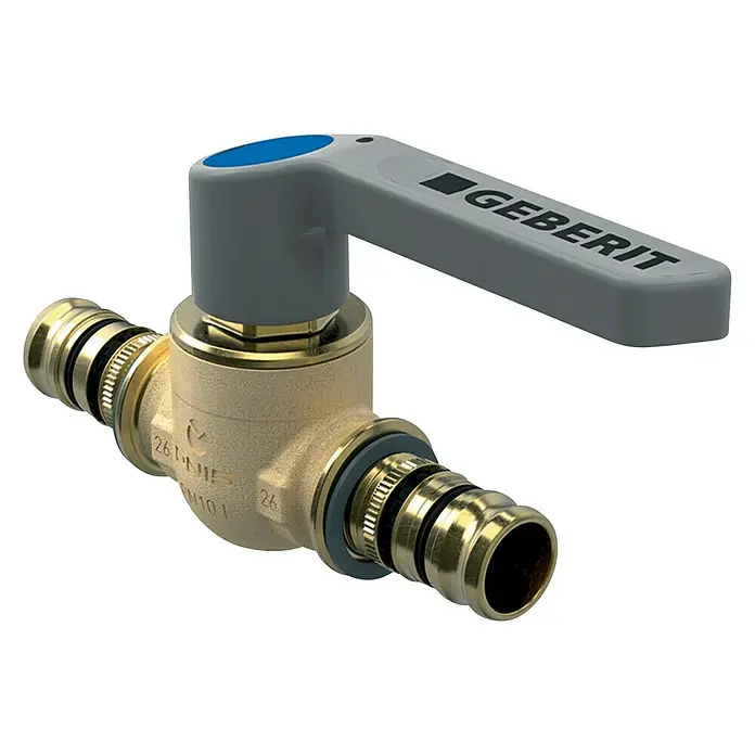 Geberit Mepla Press-Kugelhahn - Durchmesser: 20 mm - Diagonale Ansicht