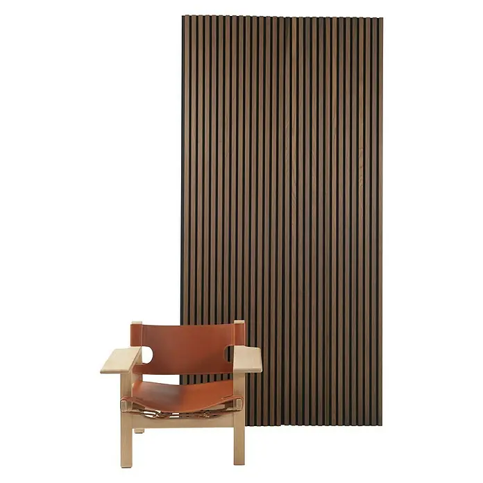 FibroTech Akustikpaneel Basic - Smoked Oak, 2.440 x 605 x 22 mm, 1 Paneel - Vorderansicht