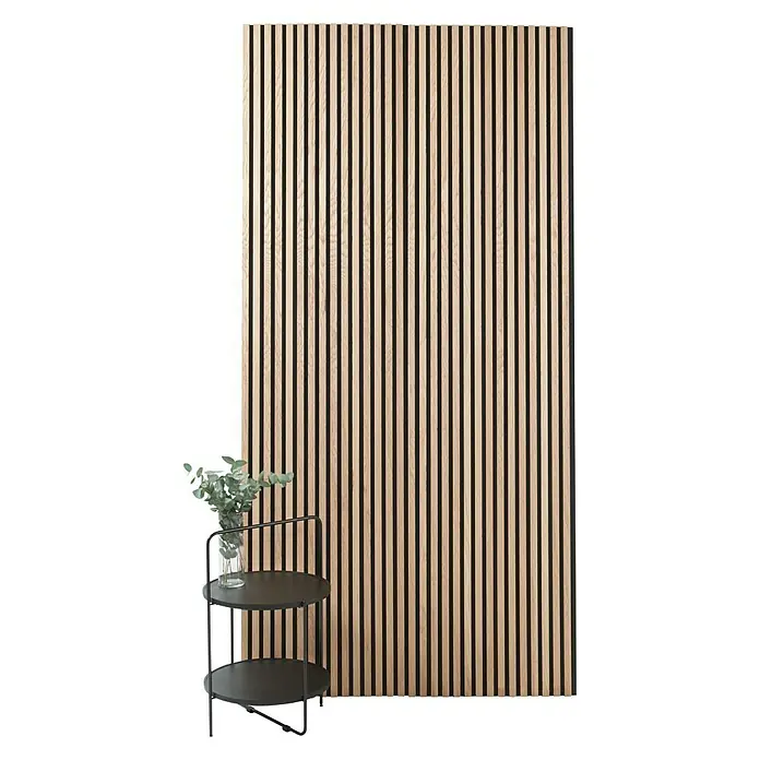 FibroTech Akustikpaneel Basic - Light Oak, 2.440 x 605 x 22 mm, 1 Paneel - Vorderansicht