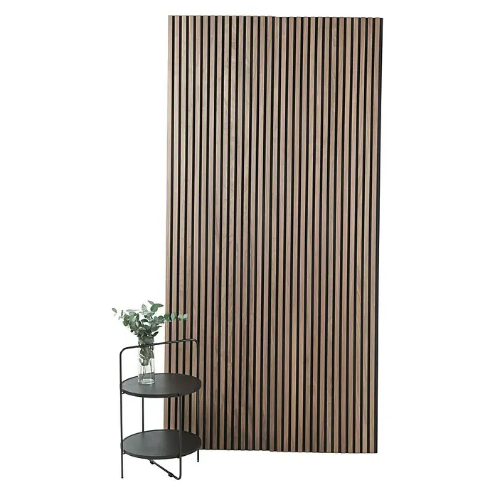 FibroTech Akustikpaneel Basic - Walnut, 2.440 x 605 x 22 mm, 1 Paneel - Vorderansicht