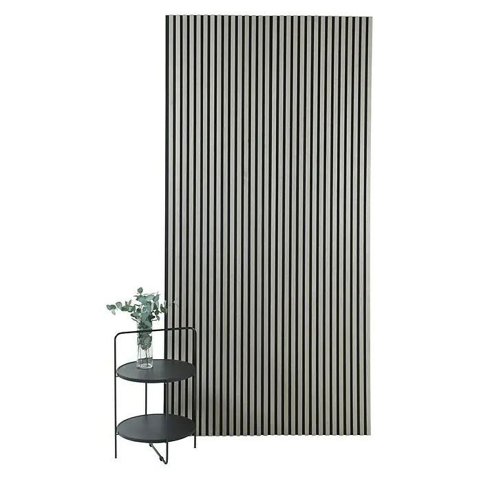 FibroTech Akustikpaneel Basic - Grey Oak, 2.440 x 605 x 22 mm, 1 Paneel - Vorderansicht