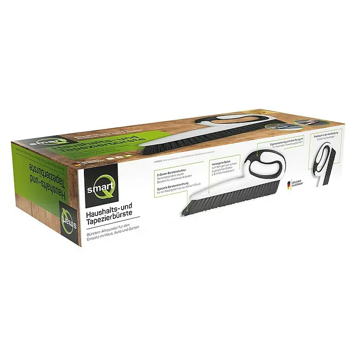 smartQ Tapezierbürste Haushaltsbürste - 31 x 12 cm - Diagonale Ansicht