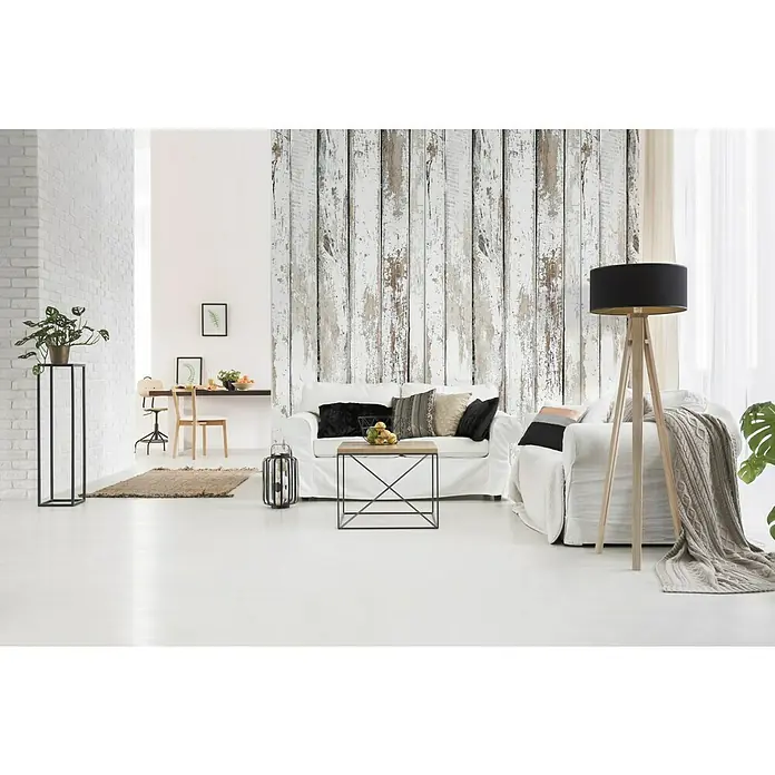 SanDesign Alu-Verbundplatte - 100 x 250 cm, Vintage Wood - Stimmungsaufnahme