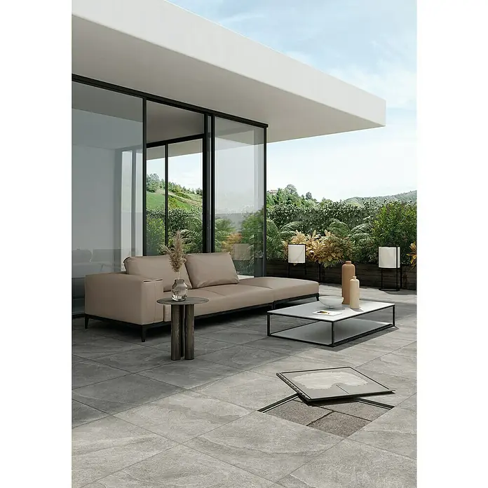 Feinsteinzeugfliese Click and Go Ardesia Black - 60 x 60 cm, Schwarz, Matt - Stimmungsaufnahme