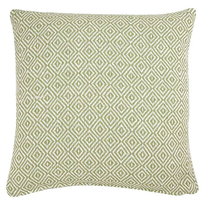 Kissen Zigzag - Grün, 45 x 45 cm, 100 % Baumwolle - Vorderansicht