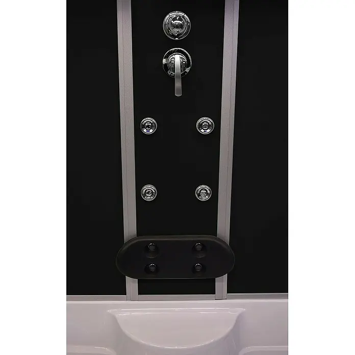 Home Deluxe Dampfdusche Diamond - L x B x H: 100 x 190 x 220 cm, Schwarz - Detailaufnahme