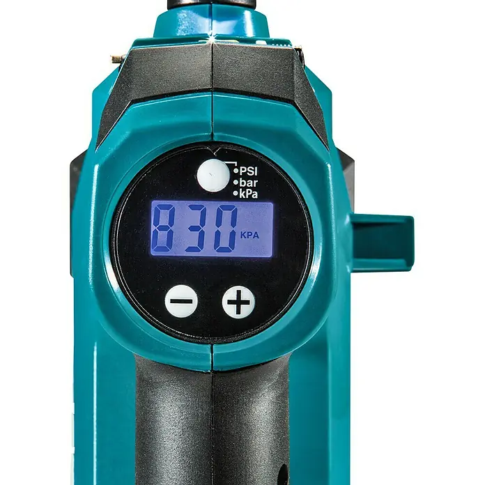 Makita Akku-Kompressor DMP180Z - 18 V, Li-Ionen, Ohne Akku, Max. Druck: 8,3 bar - Detailaufnahme