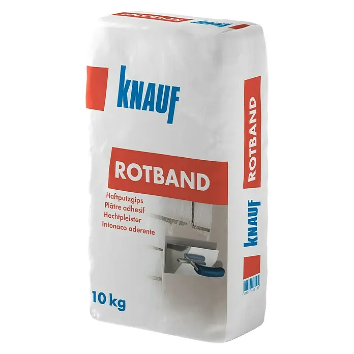 Knauf Rotband Haftputzgips - 10 kg - Diagonale Ansicht
