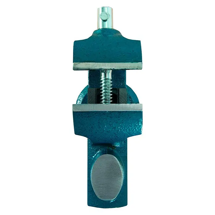 Wisent Tisch-Schraubstock - L x B x H: 157 x 72 x 186 mm, Spannweite: 60 mm, Blau - Vorderansicht