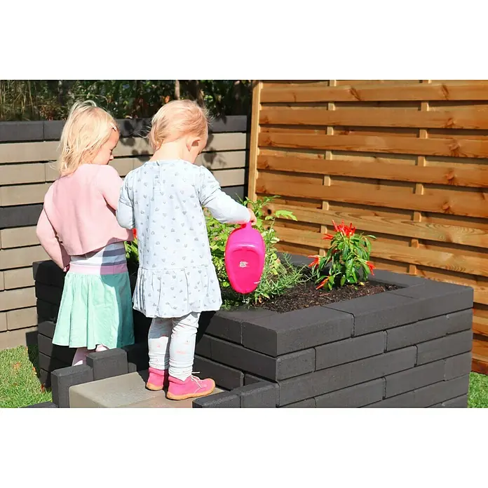 Mauerstein C-Line Block - 30 x 15 x 7,5 cm, Anthrazit, Beton - Anwendungsbeispiel
