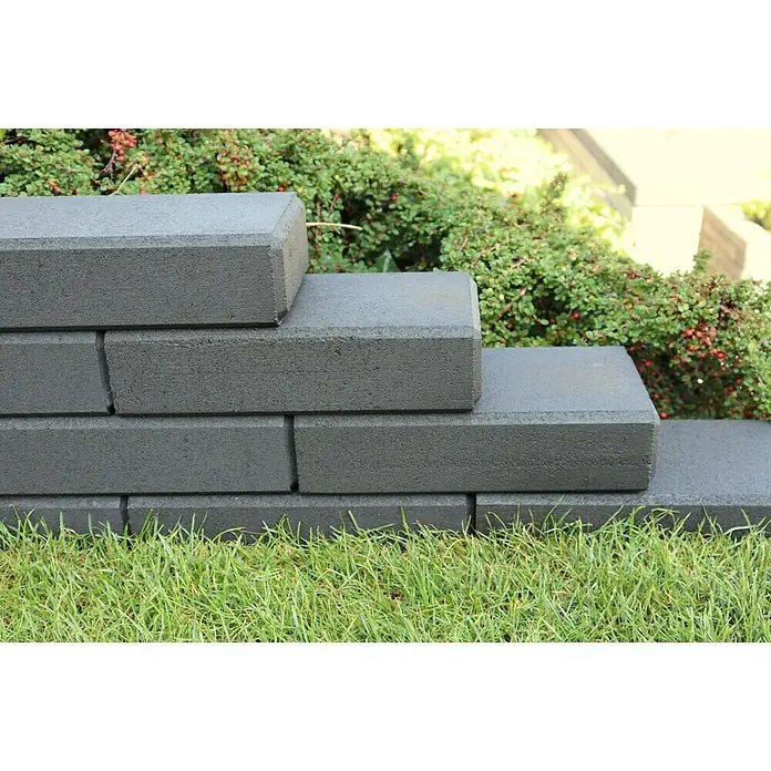 Betonski element za ogradu - 30 x 15 x 7,5 cm, Antracit, Beton - Proizvod u upotrebi