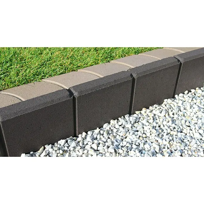 Rubnjak - 40 x 5 x 25 cm, Antracit, Beton - Proizvod u upotrebi