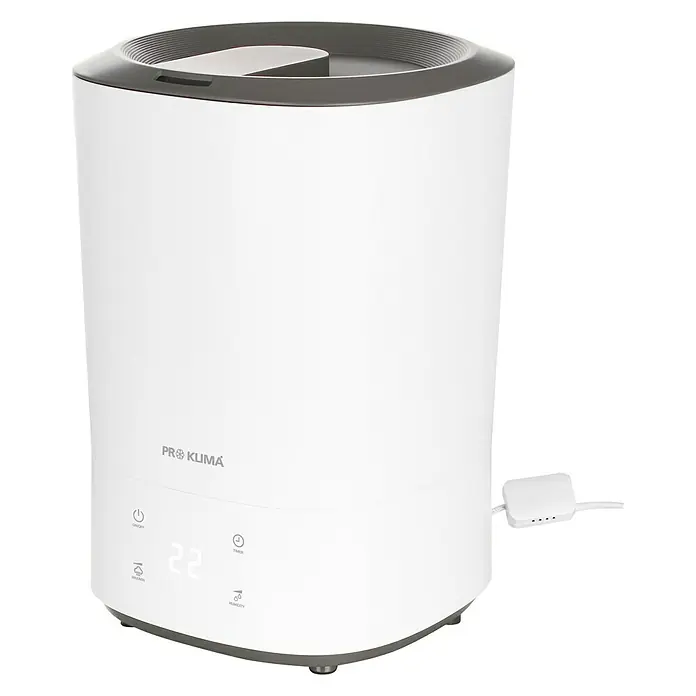 Proklima Luftbefeuchter HF-106631 - Weiß, 30 W, Fassungsvermögen Wassertank: 5,5 l - Diagonale Ansicht