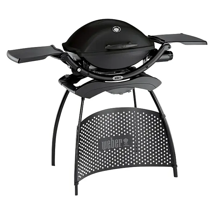Weber Barbacoa de gas Q2200 - Número de quemadores: 1, Superficie parrilla: 54 x 39 cm, 3,52 kW - Vista angular