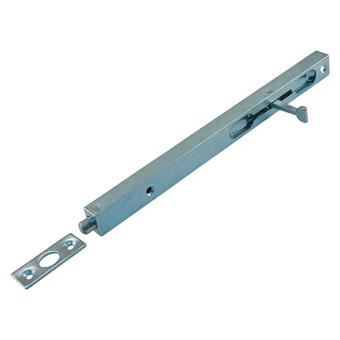 Schuifgrendel voor deur 220 mm - 220 mm, Staal - Diagonaal zicht