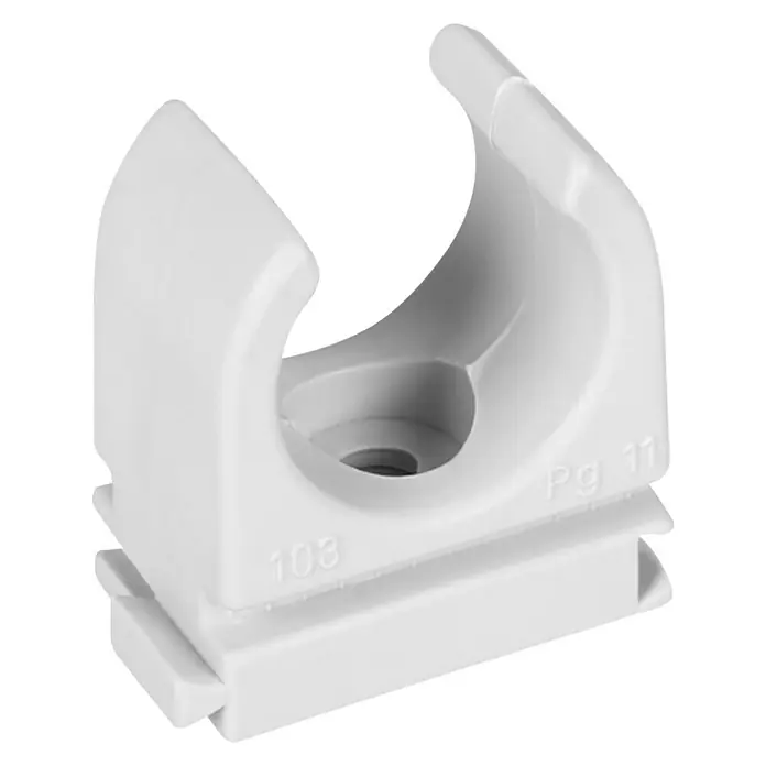 Klembeugel grijs, 100 st - Pvc, Lichtgrijs - Diagonaal zicht