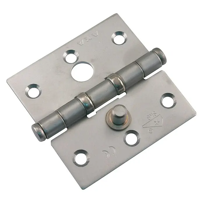 Scharnier vierkant model - Metaal, 76 x 76 mm - Diagonaal zicht