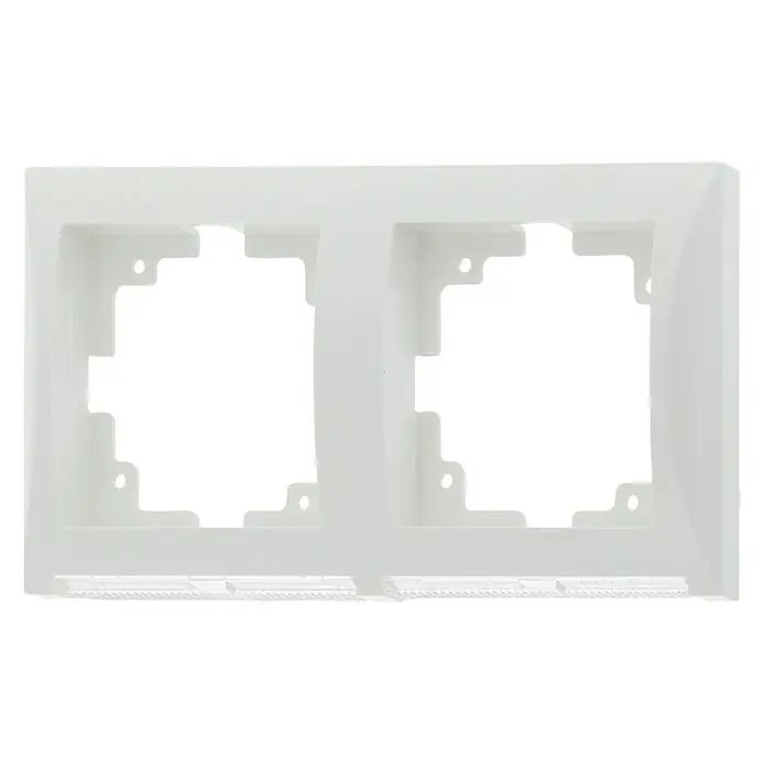 Exin Riva Afdekraam  2-voudig Led - Frame tweevoudig, Wit - Vooraanzicht