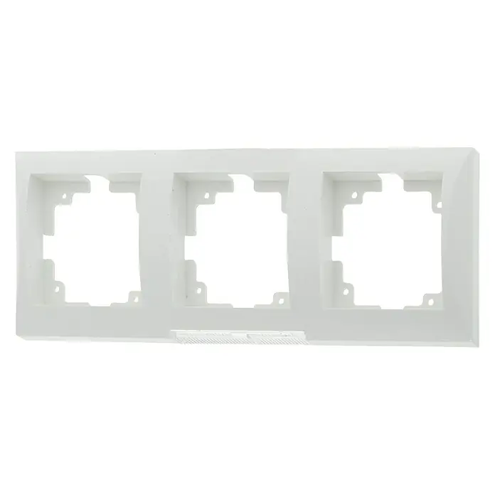 Exin Riva Afdekraam  3-voudig Led - Frame drievoudig, Wit - Diagonaal zicht