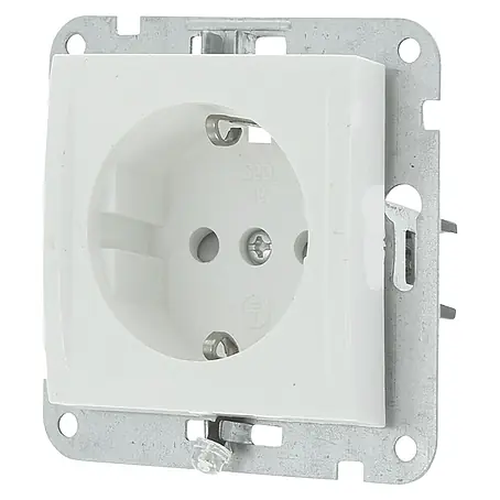 Exin Riva Wandcontactdoos met randaarde LED 1-voudig
