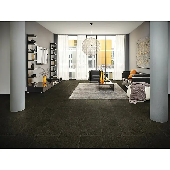 LOGOCLIC Aquaprotect Laminat Mondial - 635 x 327 x 8 mm, Fliesenoptik - Stimmungsaufnahme