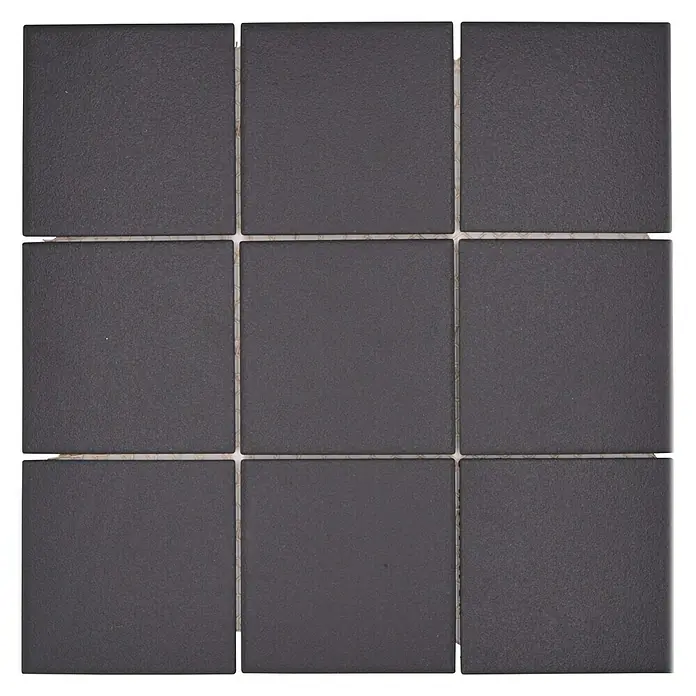 Mozaïektegel vierkant RAT 890 - 29,8 x 29,8 cm, Zwart, Mat - Bovenaanzicht