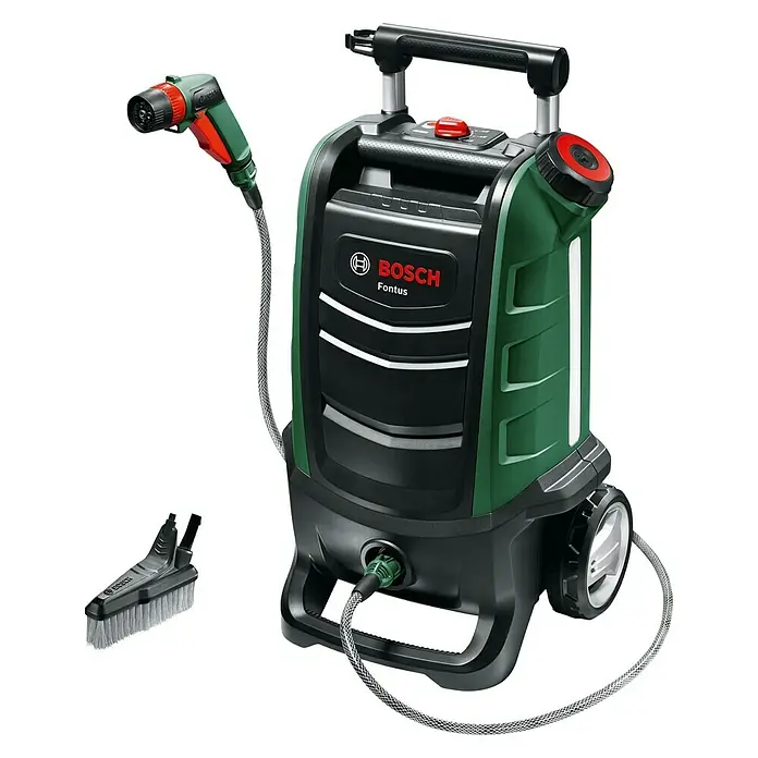 Bosch 18 V Power for All Akku-Hochdruckreiniger Fontus - 18 V, Ohne Akku, Max. Druck: 20 bar - Diagonale Ansicht