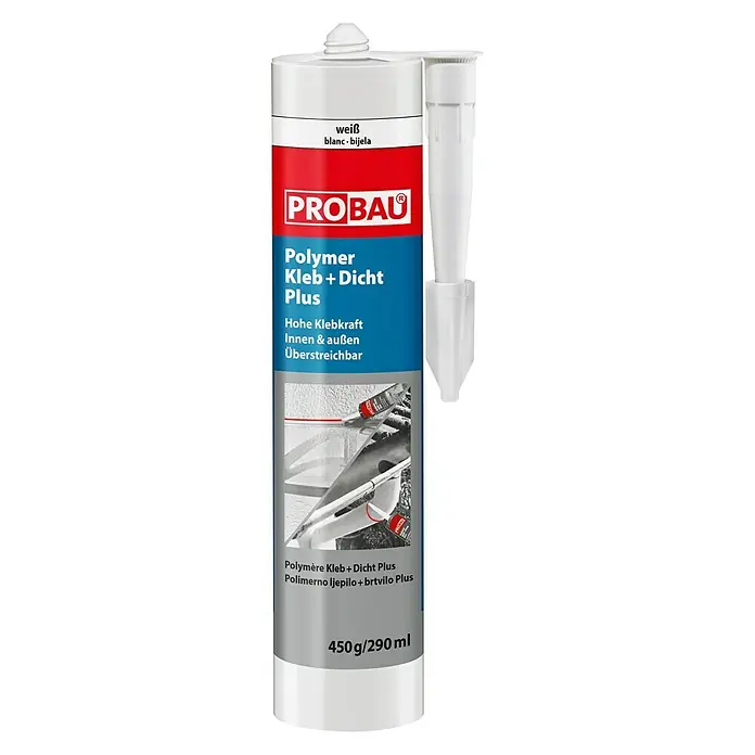 Probau Kleb- & Dichtmasse - Weiß, 290 ml - Vorderansicht