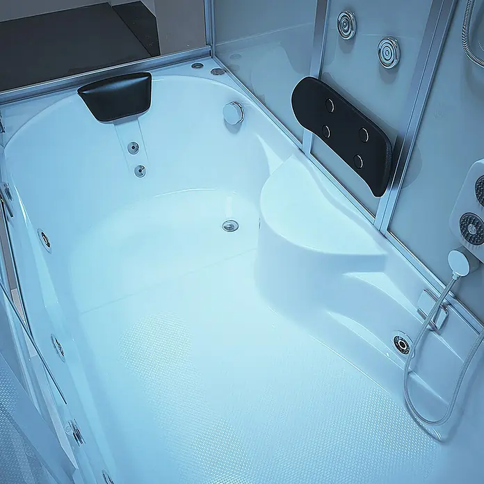 Home Deluxe Dampfdusche Diamond - L x B x H: 100 x 190 x 220 cm, Weiß - Stimmungsaufnahme