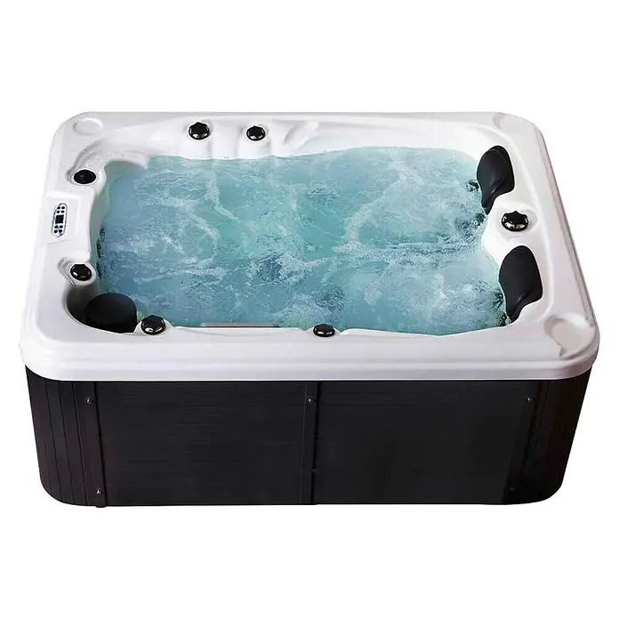 Home Deluxe Außen-Whirlpool Beach - 210 x 155 x 83 cm, 1.200 l, Geeignet für: 2 Personen - Diagonale Ansicht