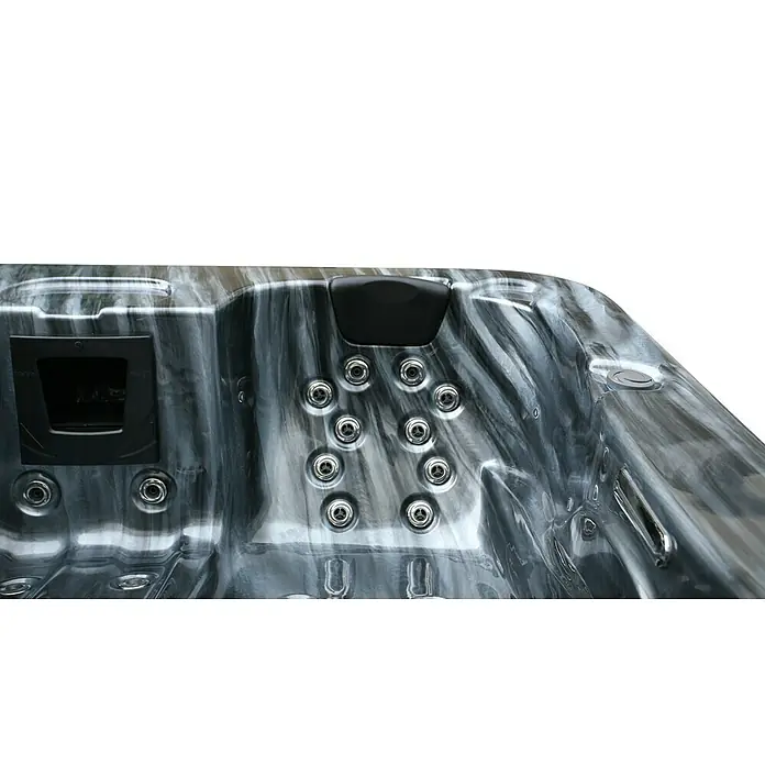 Home Deluxe Außen-Whirlpool Black Marble - 210 x 160 x 85 cm, 570 l, Schwarz, Geeignet für: 3 Personen, Ohne Treppe - Detailaufnahme