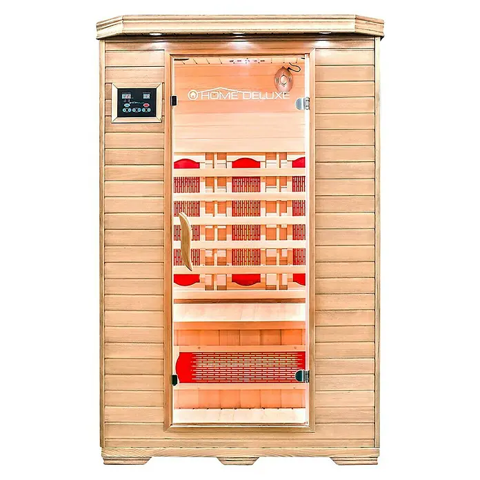 Home Deluxe Infrarotkabine Redsun M - 1.800 W, Ionisator, L x B x H: 105 x 120 x 190 cm - Vorderansicht