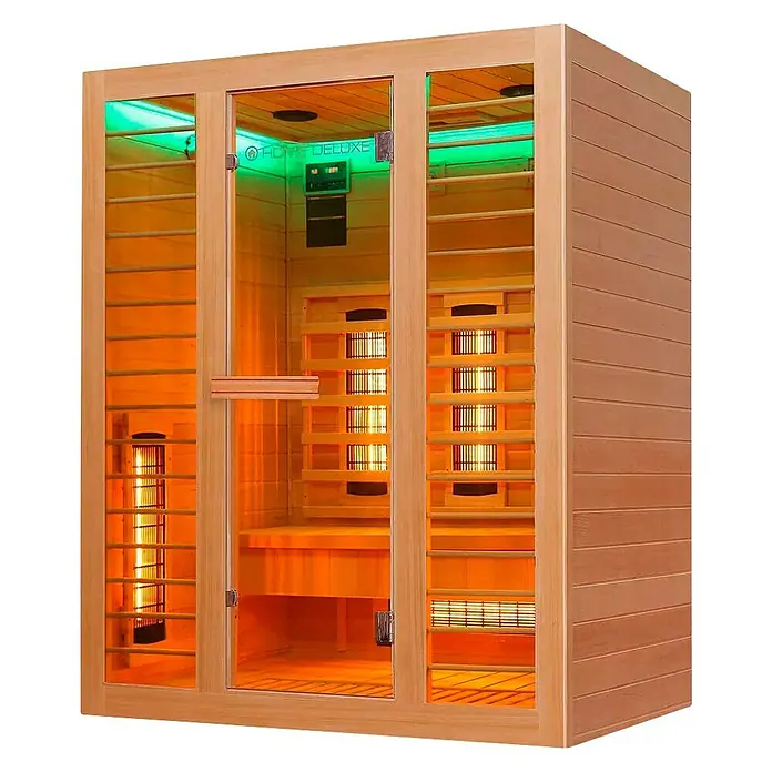 Home Deluxe Infrarotkabine Redsun Deluxe - 6 Vollspektrumstrahler, L x B x H: 110 x 153 x 190 cm - Diagonale Ansicht