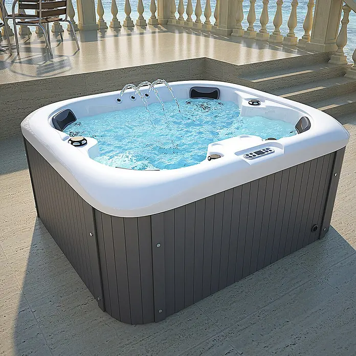 Home Deluxe Außen-Whirlpool Sea Star - 180 x 160 x 79 cm, 850 l, Geeignet für: 4 Personen - Stimmungsaufnahme