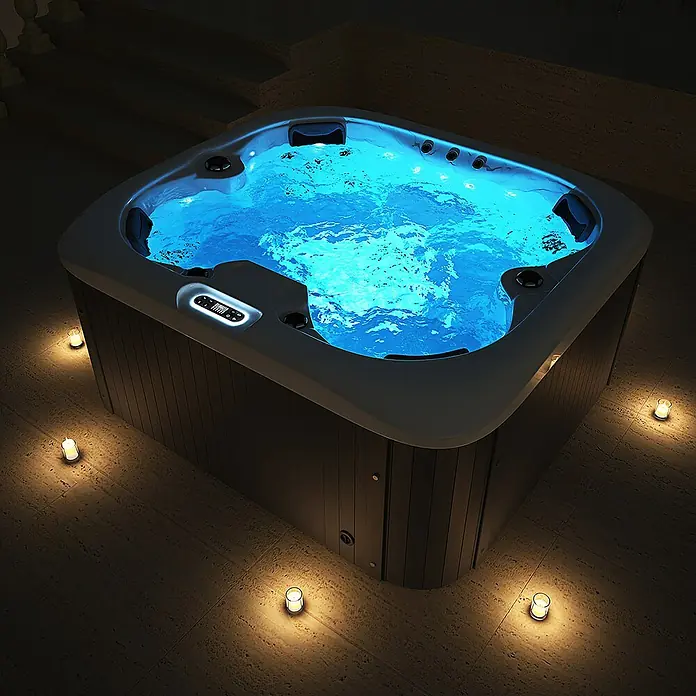 Home Deluxe Außen-Whirlpool Sea Star - 180 x 160 x 79 cm, 850 l, Geeignet für: 4 Personen - Stimmungsaufnahme