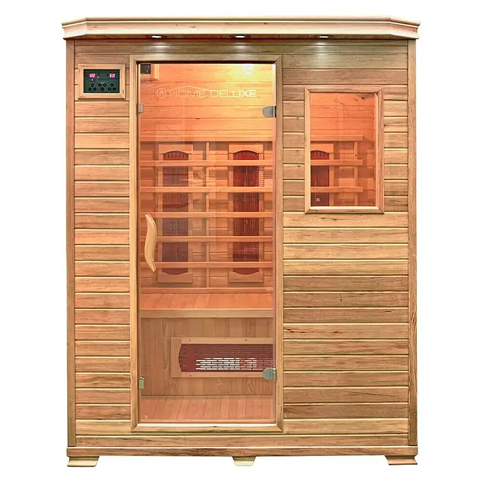 Home Deluxe Infrarotkabine Redsun - 2.100 W, Ablagefächer, L x B x H: 110 x 153 x 190 cm - Vorderansicht