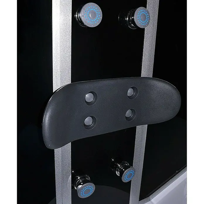 Home Deluxe Dampfdusche ALL IN 4in1 - L x B x H: 90 x 170 x 220 cm, Schwarz, Links - Stimmungsaufnahme