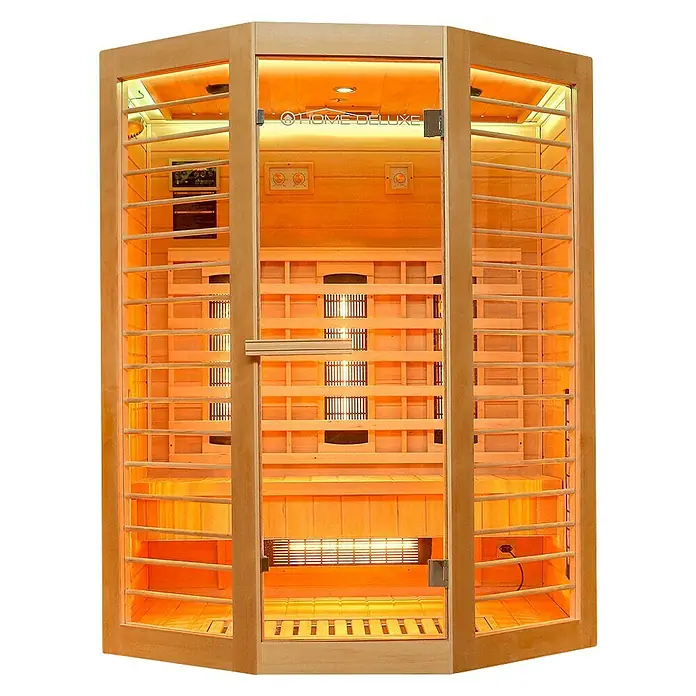 Home Deluxe Infrarotkabine Redsun Deluxe - 6 Vollspektrumstrahler, L x B x H: 120 x 155 x 190 cm - Vorderansicht