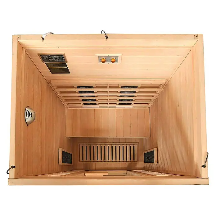 Home Deluxe Infrarotkabine Redsun Deluxe - MP3/SD-Card/USB/3,5mm Klinke Radio, L x B x H: 105 x 120 x 190 cm - Ansicht von oben