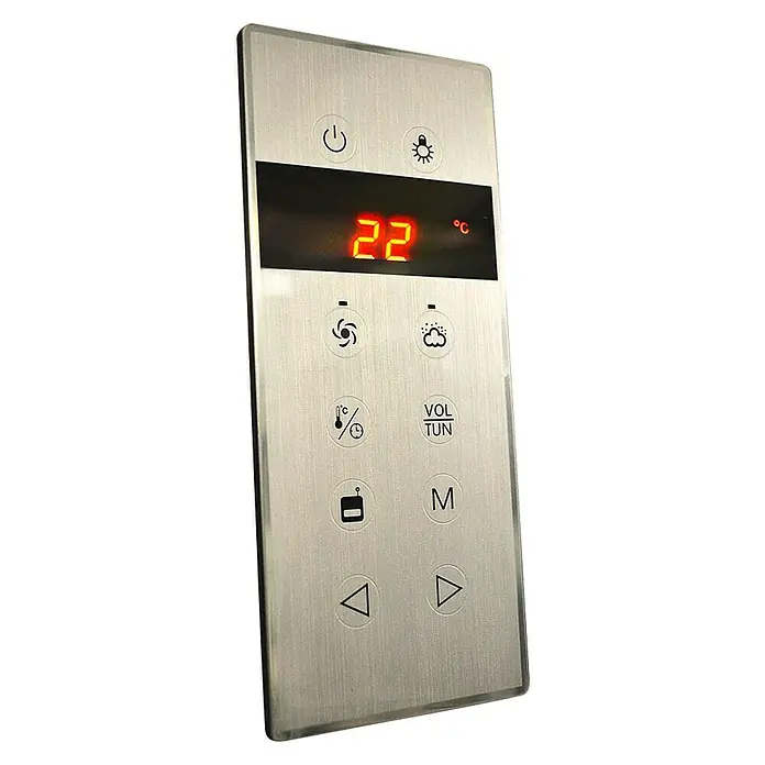Home Deluxe Dampfdusche - 120 x 80 x 220 cm, Touchscreen-Bedienelement - Diagonale Ansicht
