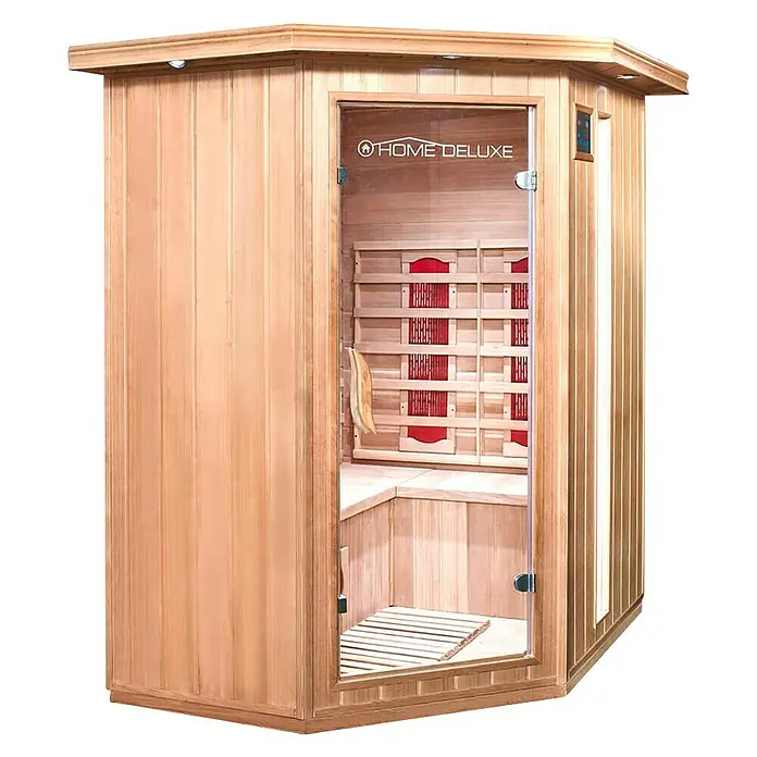 Home Deluxe Infrarotkabine Redsun - 2.075 W, 6 Keramikstrahler, L x B x H: 120 x 155 x 190 cm - Vorderansicht