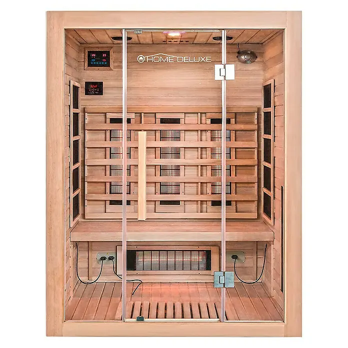 Home Deluxe Infrarotkabine Sahara - 2.445 W, MP3/SD-Card/USB/3,5mm Klinke Radio, L x B x H: 120 x 150 x 190 cm - Ansicht von oben