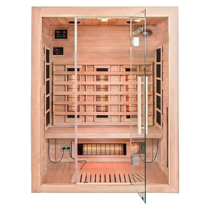 Home Deluxe Infrarotkabine Sahara - 2.445 W, MP3/SD-Card/USB/3,5mm Klinke Radio, L x B x H: 120 x 150 x 190 cm - Ansicht von oben