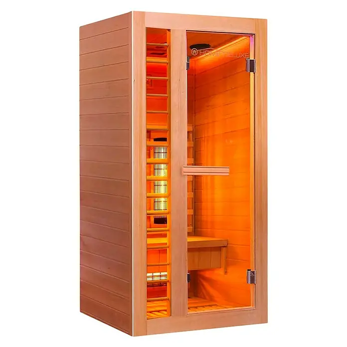 Home Deluxe Infrarotkabine Redsun Deluxe - 4 Vollspektrumstrahler, L x B x H: 90 x 90 x 190 cm - Diagonale Ansicht