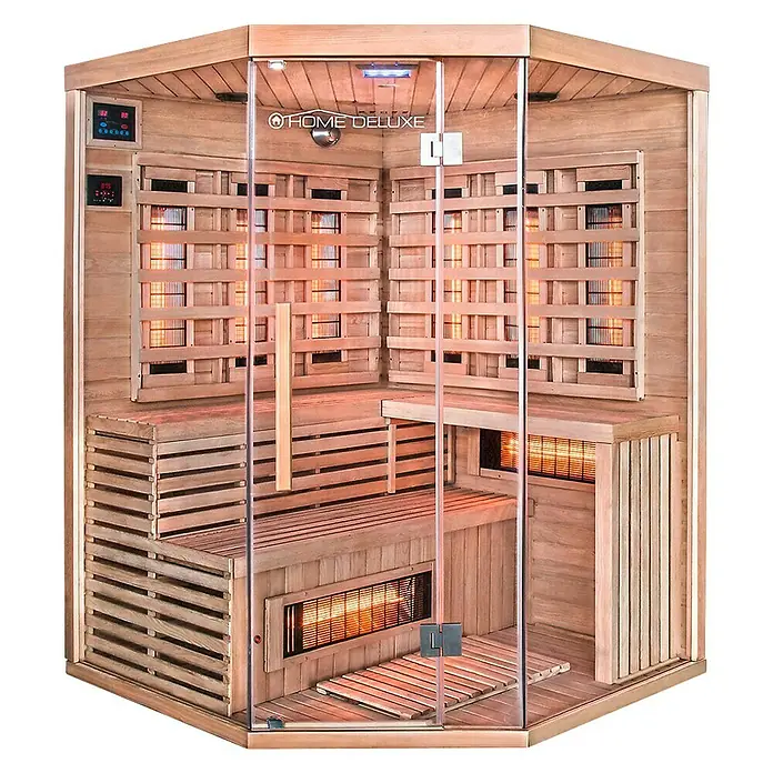 Home Deluxe Infrarotkabine Sahara - 2.580 W, 8 Vollspektrumstrahler, L x B x H: 150 x 150 x 200 cm - Vorderansicht
