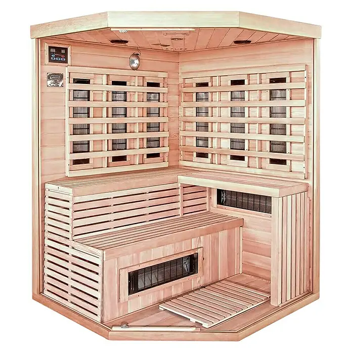 Home Deluxe Infrarotkabine Sahara - 2.580 W, 8 Vollspektrumstrahler, L x B x H: 150 x 150 x 200 cm - Vorderansicht