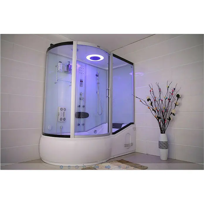 Home Deluxe Dampfdusche ALL IN 4in1 - L x B x H: 90 x 170 x 220 cm, Weiß, Links - Stimmungsaufnahme