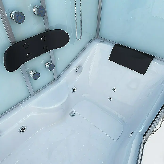 Home Deluxe Dampfdusche ALL IN 4in1 - L x B x H: 90 x 170 x 220 cm, Weiß, Links - Stimmungsaufnahme