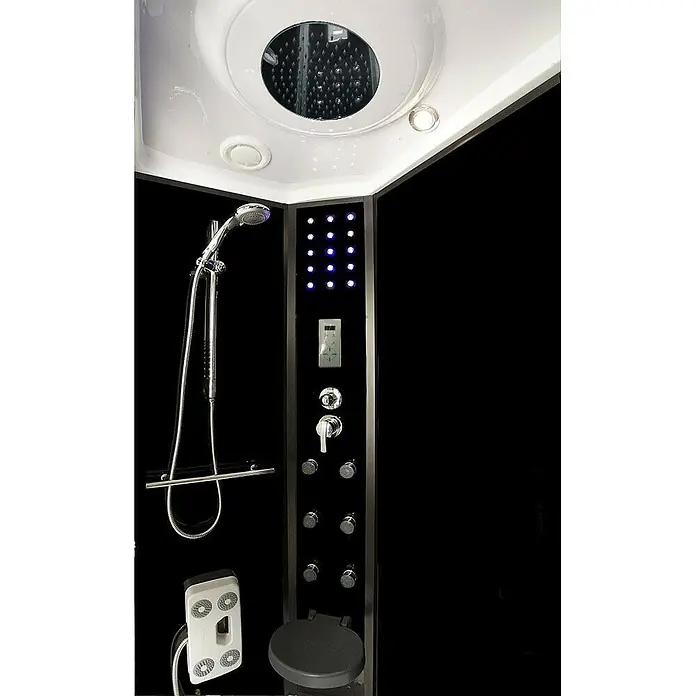 Home Deluxe Dampfdusche Black Pearl - L x B x H: 100 x 100 x 220 cm, Touchscreen-Bedienelement - Stimmungsaufnahme